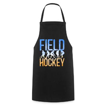 Field Hockey Watercolor Field - Cooking Apron - black - Front - AI Model Male 185 dark (185cm)