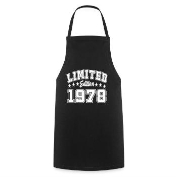 Limited Edition 1978 - Cooking Apron - black - Front - AI Model Male 185 dark (185cm)