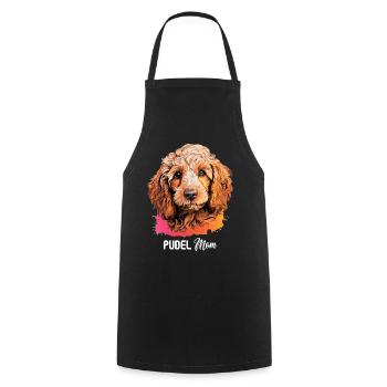 Caniche - Tablier de cuisine - noir - Devant - AI Model Male 185 dark (185cm)