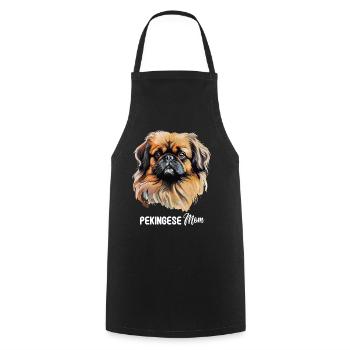 Pékinois - Tablier de cuisine - noir - Devant - AI Model Male 185 dark (185cm)