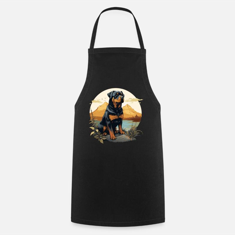 Rottweiler - Tablier de cuisine - noir