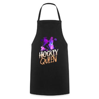 Field Hockey Space Hockey Queen - Kochschürze - Schwarz - Vorne - AI Model Male 185 dark (185cm)