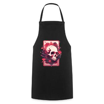 Poker Joueur de poker Jeu de cartes de casino - Tablier de cuisine - noir - Devant - AI Model Male 185 dark (185cm)