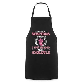 I Googled My Symptoms I - Axolotls - Cooking Apron - black - Front - AI Model Male 185 dark (185cm)