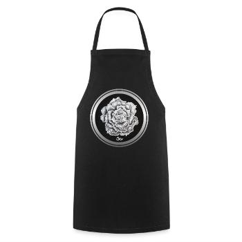 Rose of Beauty - Sonja Ariel von Staden - Cooking Apron - black - Front - AI Model Male 185 dark (185cm)