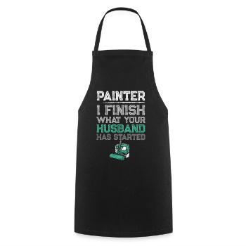 House Painter Decorator Painter I - Cooking Apron - black - Front - AI Model Male 185 dark (185cm)
