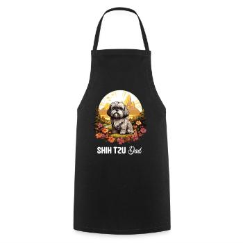 Shih Tzu - Kochschürze - Schwarz - Vorne - AI Model Male 185 dark (185cm)