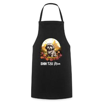 Shih Tzu - Kochschürze - Schwarz - Vorne - AI Model Male 185 dark (185cm)