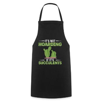 Les plantes succulentes ne thésaurisent pas - Tablier de cuisine - noir - Devant - AI Model Male 185 dark (185cm)
