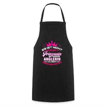 Anglerin Geschenk für Angelurlaub Frau Angel - Kochschürze - Schwarz - Vorne - AI Model Male 185 dark (185cm)