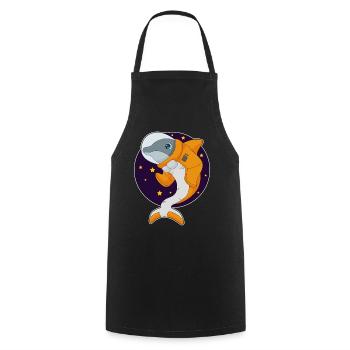 Dauphin Astronaute Espace - Tablier de cuisine - noir - Devant - AI Model Male 185 dark (185cm)