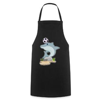 Dolphin Soccer Joueur De Football - Tablier de cuisine - noir - Devant - AI Model Male 185 dark (185cm)