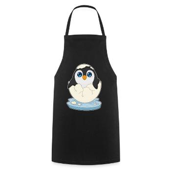 Baby Penguin Egg - Cooking Apron - black - Front - AI Model Male 185 dark (185cm)