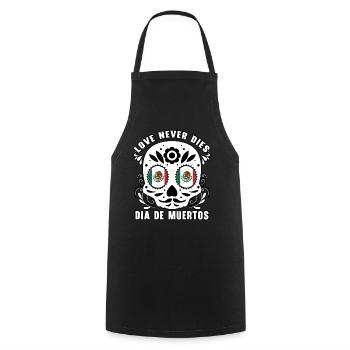 Love never dies dia de muertos Dia De Muertos - Kochschürze - Schwarz - Vorne - AI Model Male 185 dark (185cm)