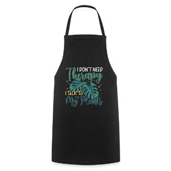 Monstera I Don't Need Therapy I Talk Indoor Plants - Cooking Apron - black - Front - AI Model Male 185 dark (185cm)