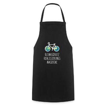 Klimaschutz Realisierungs Maschine Fahrrad Bike - Kochschürze - Schwarz - Vorne - AI Model Male 185 dark (185cm)