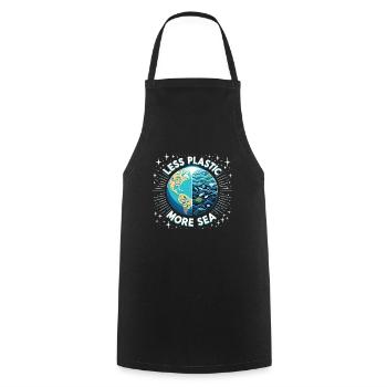 Less Plastic More Sea Environment Environmentalists - Cooking Apron - black - Front - AI Model Male 185 dark (185cm)