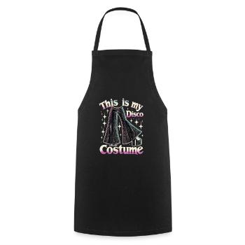 C’est mon costume de disco - Tablier de cuisine - noir - Devant - AI Model Male 185 dark (185cm)