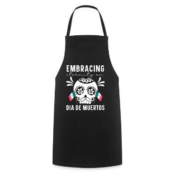 Embrancing Mexico Dia De Muertos - Tablier de cuisine - noir - Devant - AI Model Male 185 dark (185cm)