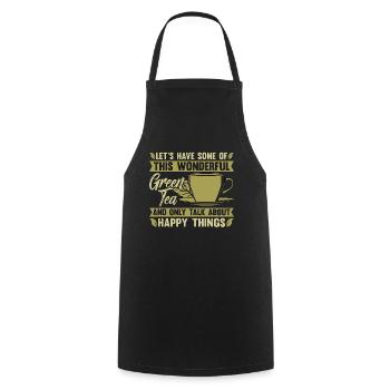 Herbal Tea Let's Have Some Of This Tea Drinker - Cooking Apron - black - Front - AI Model Male 185 dark (185cm)