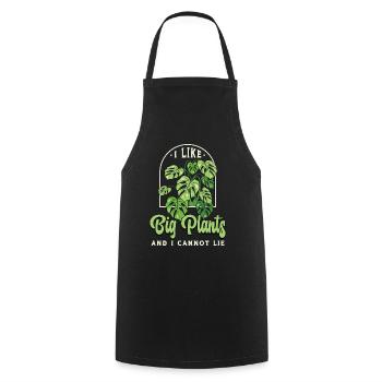 Monstera J’aime Les Grandes Plantes Et Monstera Deliciosa - Tablier de cuisine - noir - Devant - AI Model Male 185 dark (185cm)