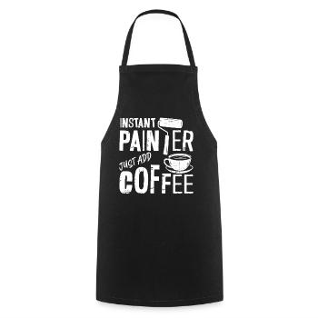 House Painter Decorator Coffee - Cooking Apron - black - Front - AI Model Male 185 dark (185cm)