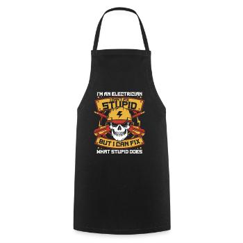 I'm A Electrician I Can't Fix Stupid Electronics Engineer - Cooking Apron - black - Front - AI Model Male 185 dark (185cm)