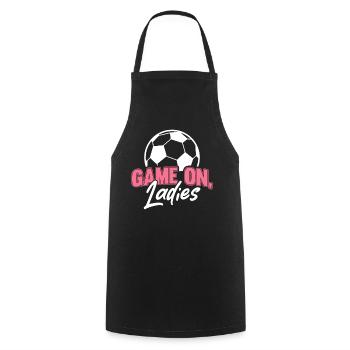 Soccer féminin, Football féminin, Football féminin - Tablier de cuisine - noir - Devant - AI Model Male 185 dark (185cm)