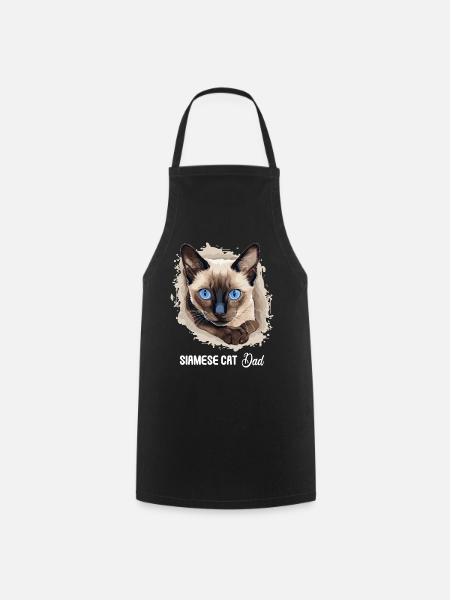 Siamese Cat Siamkatze - Kochschürze - Schwarz