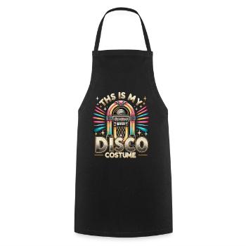 C’est mon costume de disco - Tablier de cuisine - noir - Devant - AI Model Male 185 dark (185cm)