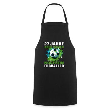 Fußballer 27 Geburtstag Fußball Fußballspieler - Kochschürze - Schwarz - Vorne - AI Model Male 185 dark (185cm)