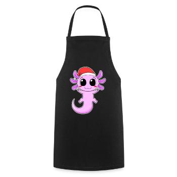 Axolotl Weihnachten - Kochschürze - Schwarz - Vorne - AI Model Male 185 dark (185cm)