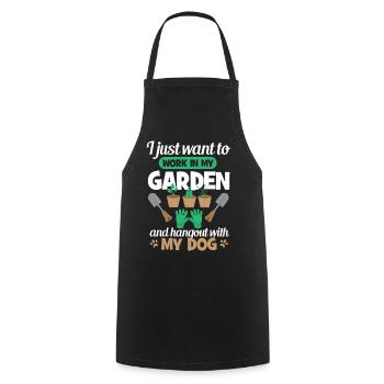 Propriétaires de chiens Jardinage Jardin Toilettage Plantes - Tablier de cuisine - noir - Devant - AI Model Male 185 dark (185cm)