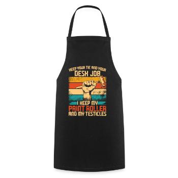 House Painter Decorator Retro Keep - Cooking Apron - black - Front - AI Model Male 185 dark (185cm)