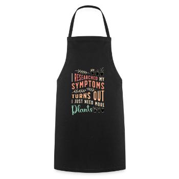Houseplants I Researched My Symptoms Indoor Plants - Cooking Apron - black - Front - AI Model Male 185 dark (185cm)