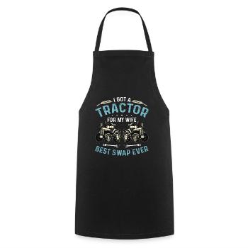 Harvester I Got A Tractor For My Wife Farming Life - Cooking Apron - black - Front - AI Model Male 185 dark (185cm)