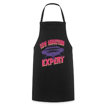 Alien, OVNI, UAP, Espace, Objet volant de l’espace - Tablier de cuisine - noir - Devant - AI Model Male 185 dark (185cm)