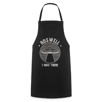 Alien, UFO, UAP, Space, Space Flying Object - Cooking Apron - black - Front - AI Model Male 185 dark (185cm)