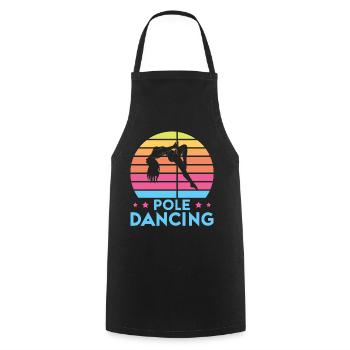 Pole Dance Dancer, Pole Dance, Pole Dancing - Cooking Apron - black - Front - AI Model Male 185 dark (185cm)