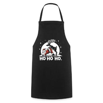 Ho Ho Ho - Kochschürze - Schwarz - Vorne - AI Model Male 185 dark (185cm)