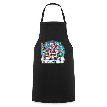 Escouade de Noël - Tablier de cuisine - noir - Devant - AI Model Male 185 dark (185cm)