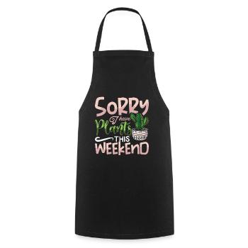 Houseplants Sorry I Have Plants This Indoor Plants - Cooking Apron - black - Front - AI Model Male 185 dark (185cm)
