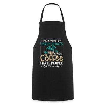 Houseplants That's What I Do I Have Plants Florist - Cooking Apron - black - Front - AI Model Male 185 dark (185cm)