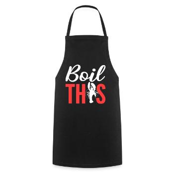 Langusten Kochen Koch - Kochschürze - Schwarz - Vorne - AI Model Male 185 dark (185cm)