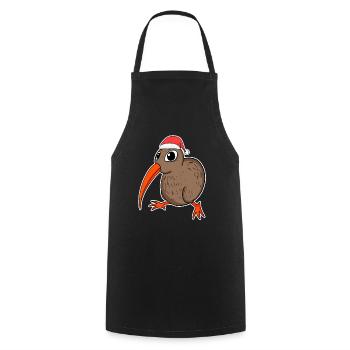 Kiwi Vogel Weihnachten - Kochschürze - Schwarz - Vorne - AI Model Male 185 dark (185cm)