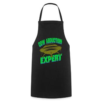 Alien, OVNI, UAP, Espace, Objet volant de l’espace - Tablier de cuisine - noir - Devant - AI Model Male 185 dark (185cm)