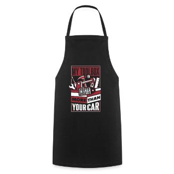 Ma boîte à outils coûte plus cher que votre voiture Master Cars - Tablier de cuisine - noir - Devant - AI Model Male 185 dark (185cm)