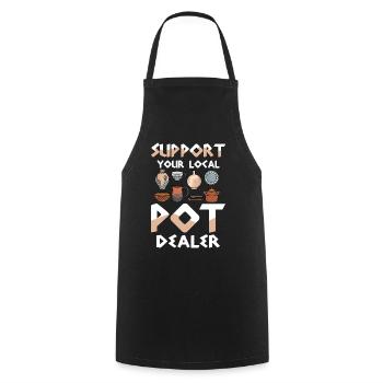 Support Your Local Pot Dealer - Kochschürze - Schwarz - Vorne - AI Model Male 185 dark (185cm)