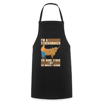 L’élevage bovin Je suis agent de change Les animaux de la ferme - Tablier de cuisine - noir - Devant - AI Model Male 185 dark (185cm)