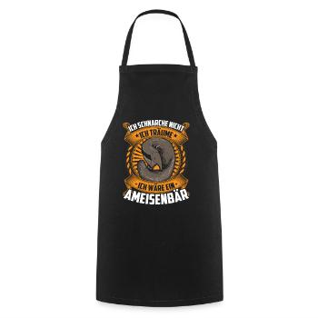 Ich träume von Ameisenbär Ameisenfresser - Kochschürze - Schwarz - Vorne - AI Model Male 185 dark (185cm)